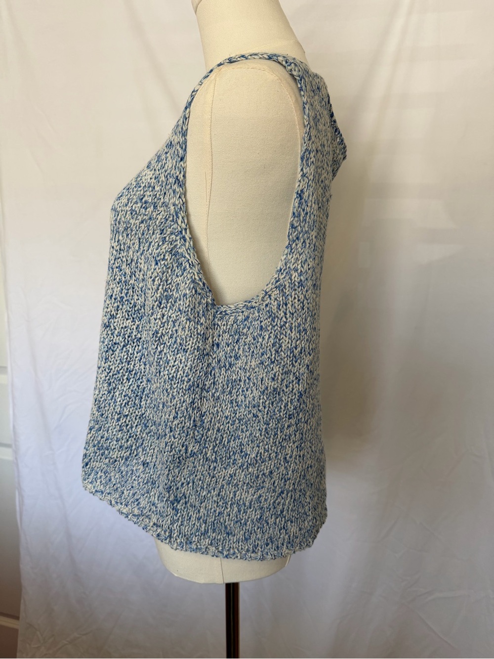 Altar’d State Textured Knit Button-Front Tank Top - Light Blue - Picture 3 of 4